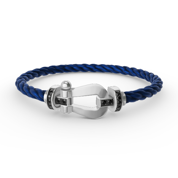 [CiCi]FORCE LARGE HORSESHOE BLACK DIAMOND BRACELET SILVER