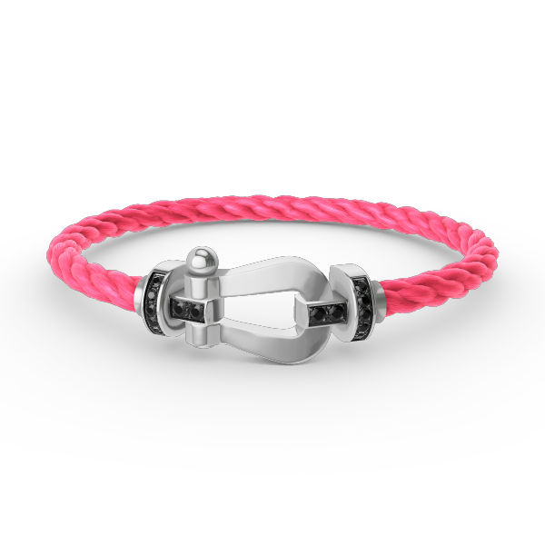 [CiCi]FORCE LARGE HORSESHOE BLACK DIAMOND BRACELET SILVER