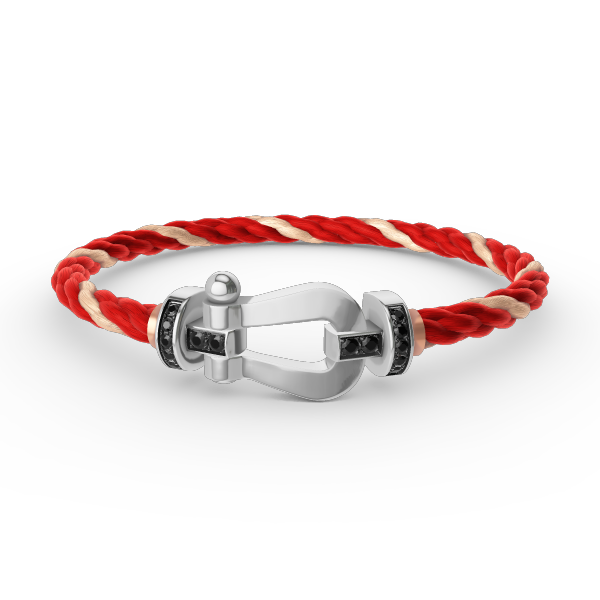 [CiCi]FORCE LARGE HORSESHOE BLACK DIAMOND BRACELET SILVER