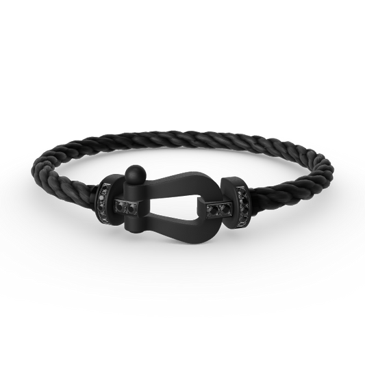 [CiCi]FORCE LARGE SERIES HORSESHOE BLACK SAMURAI BRACELET