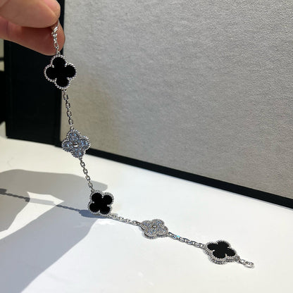 [CiCi] CLOVER 5 MOTIF ONYXS BRACELET COLLECTION