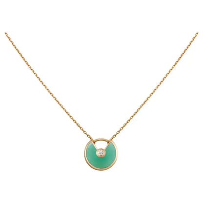 [CiCi]AMULETTE GOLD MALACHITE NECKLACE