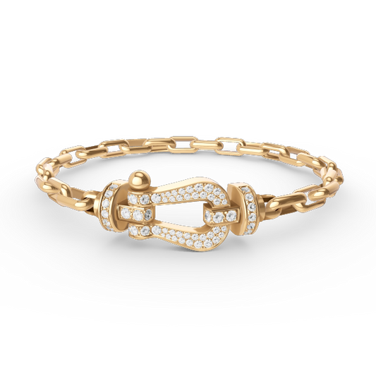 [CiCi]FORCE LARGE HORSESHOE CLASP  METAL BRACELET