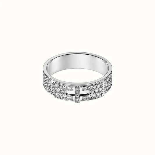 [CiCi]KELLY SILVER DIAMOND RING