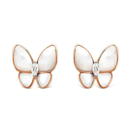 [CiCi]BUTTERFLY MOP DIAMOND EARRINGS