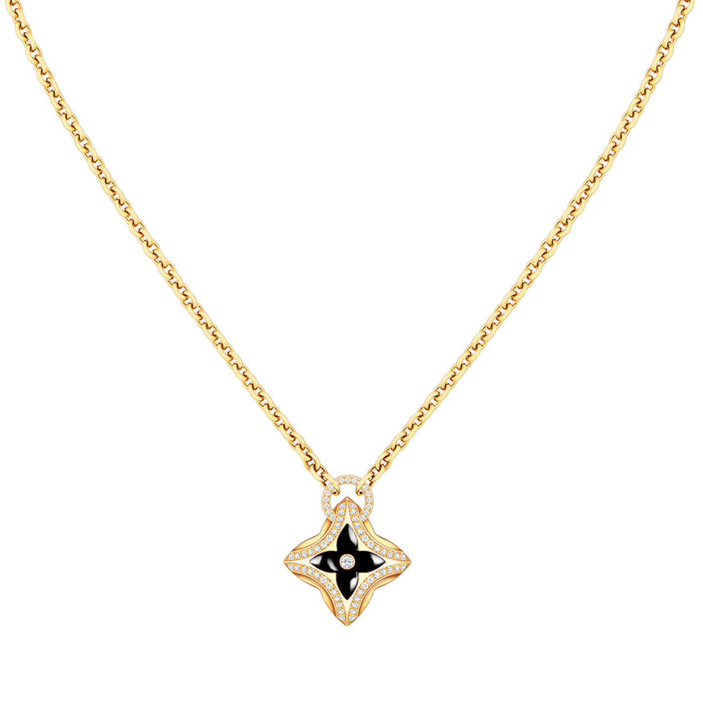 [CiCi]STAR PEDANT PINK GOLD DIAMOND NECKLACE