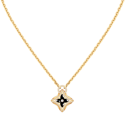 [CiCi]STAR PEDANT PINK GOLD DIAMOND NECKLACE