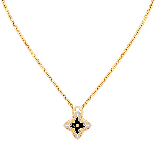 [CiCi]STAR PEDANT PINK GOLD DIAMOND NECKLACE