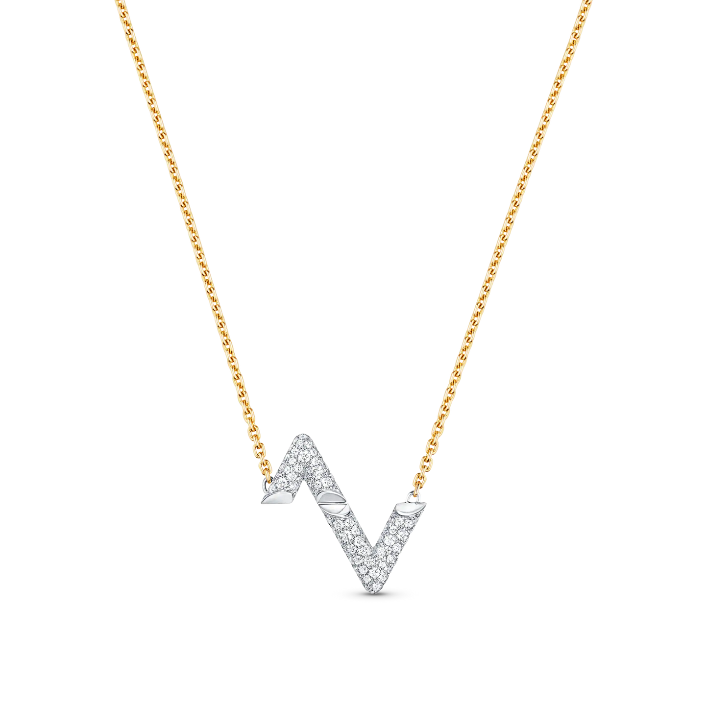 [CiCi]VOLT SILVER DIAMOND PEDANT NECKLACE