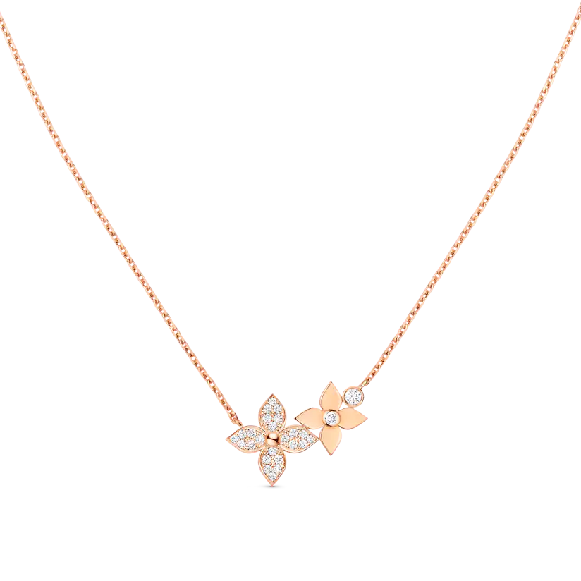[CiCi]STAR BLOSSOM NECKLACE PINK GOLD DIAMONDS