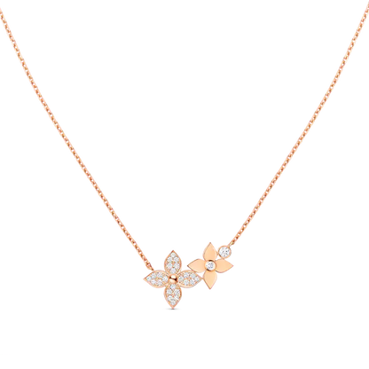[CiCi]STAR BLOSSOM NECKLACE PINK GOLD DIAMONDS