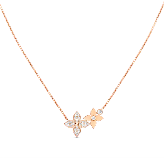 [CiCi]STAR BLOSSOM NECKLACE PINK GOLD DIAMONDS