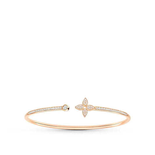 [CiCi]IDYLLE PINK GOLD OPEN BRACELET DIAMOND PAVED