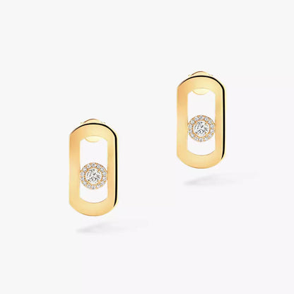 [CiCi]So Move Diamond Earrings in Yellow Gold