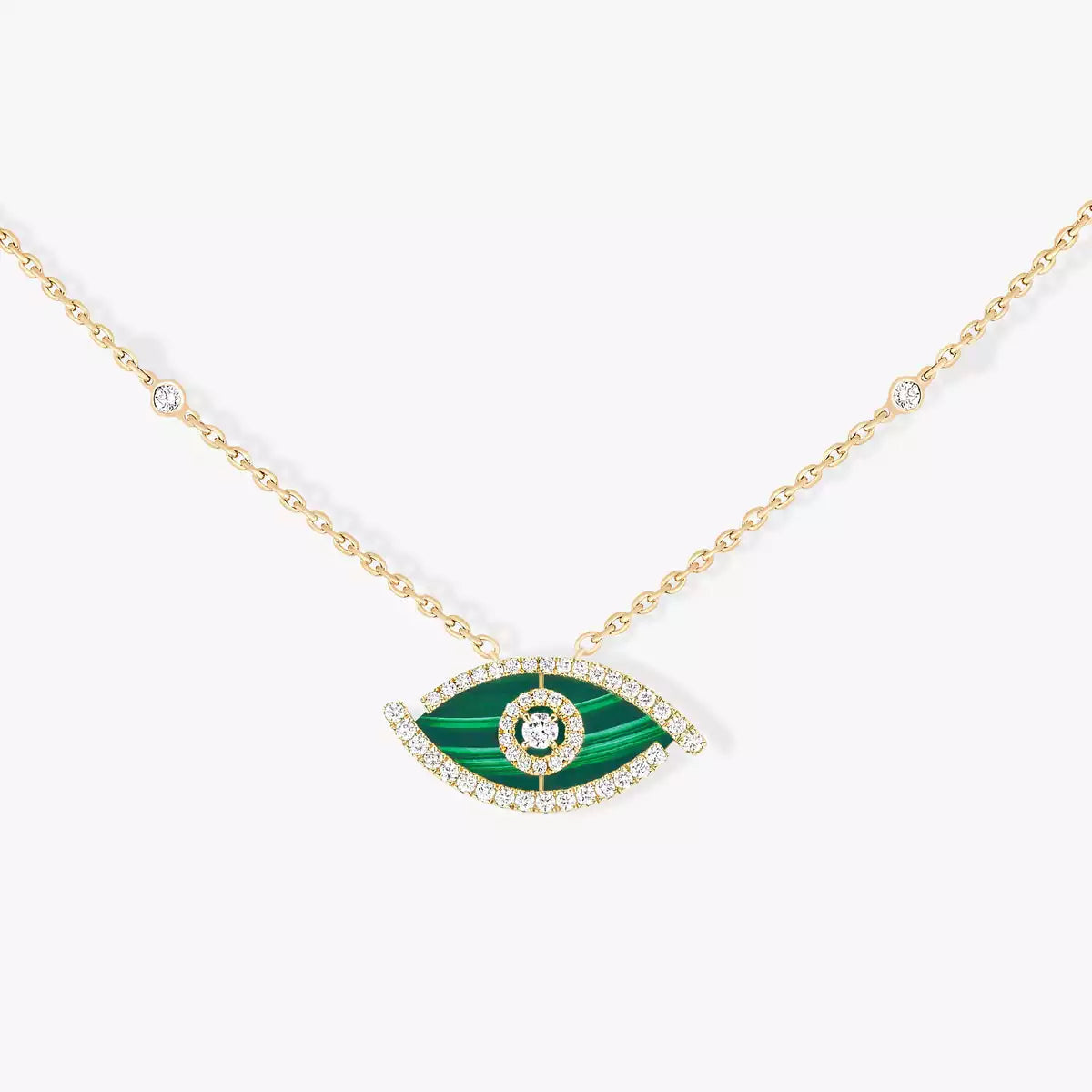 [CiCi]Lucky Eye Diamond Necklace in Rose Gold and Turquoise