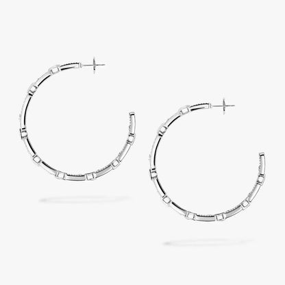 [CiCi]Move Link Diamond Hoop Earrings