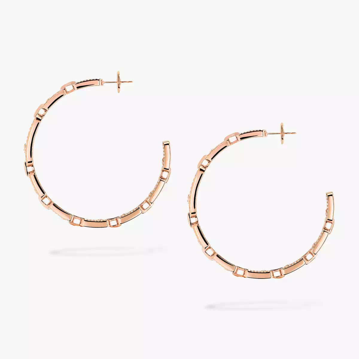 [CiCi]Move Link Diamond Hoop Earrings