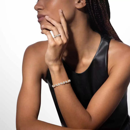 [CiCi] Diamond Wedding Ring My Twin