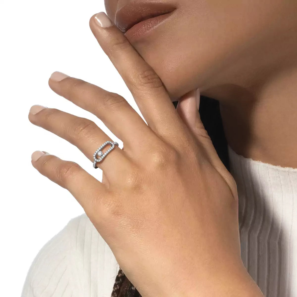 [CiCi]Move Uno Diamond Ring in Gold