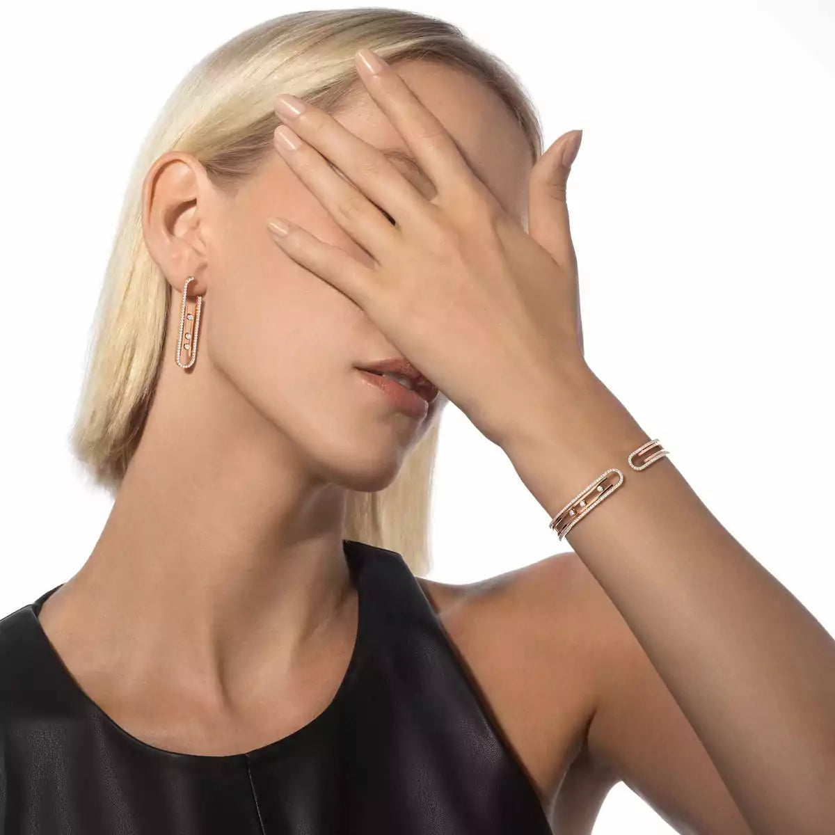 [CiCi]Diamond Pendant Earrings Move 10Th