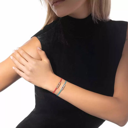 [CiCi]Messika Care(s) pink cord pavé bracelet