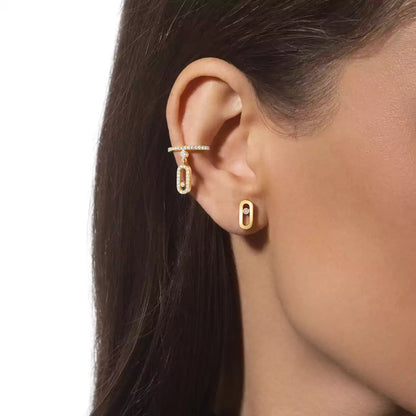 [CiCi]Move Uno Diamond Stud Earrings