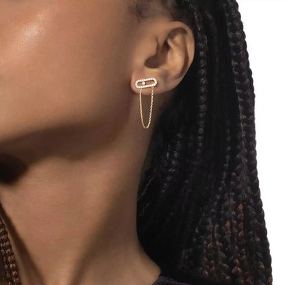 [CiCi]Move Uno Diamond Earrings