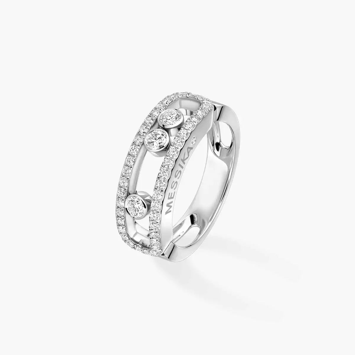 [CiCi] Move Gold Diamond Pave_ Ring