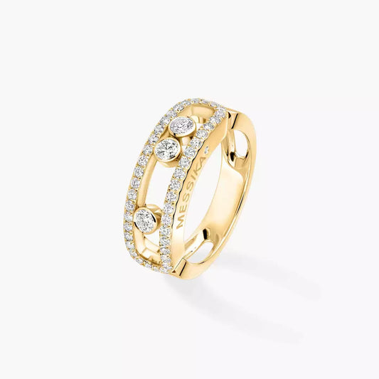[CiCi] Move Gold Diamond Pave_ Ring
