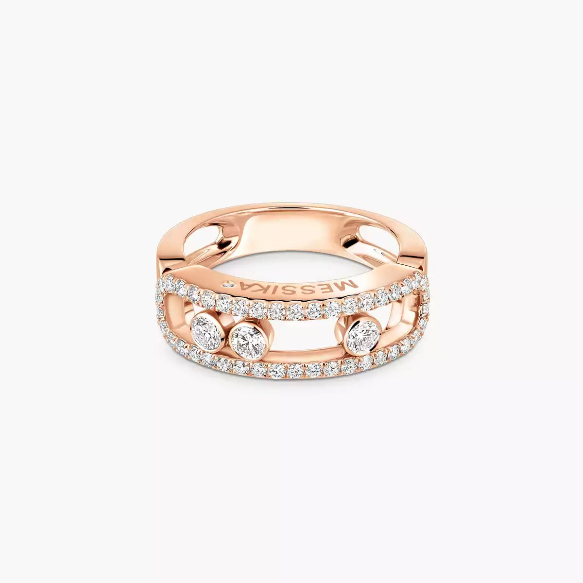 [CiCi] Move Gold Diamond Pave_ Ring