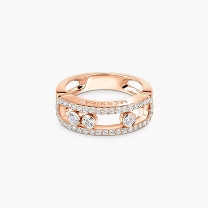 [CiCi] Move Gold Diamond Pave_ Ring