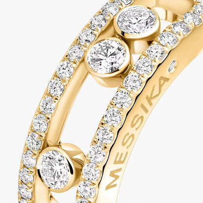 [CiCi] Move Gold Diamond Pave_ Ring