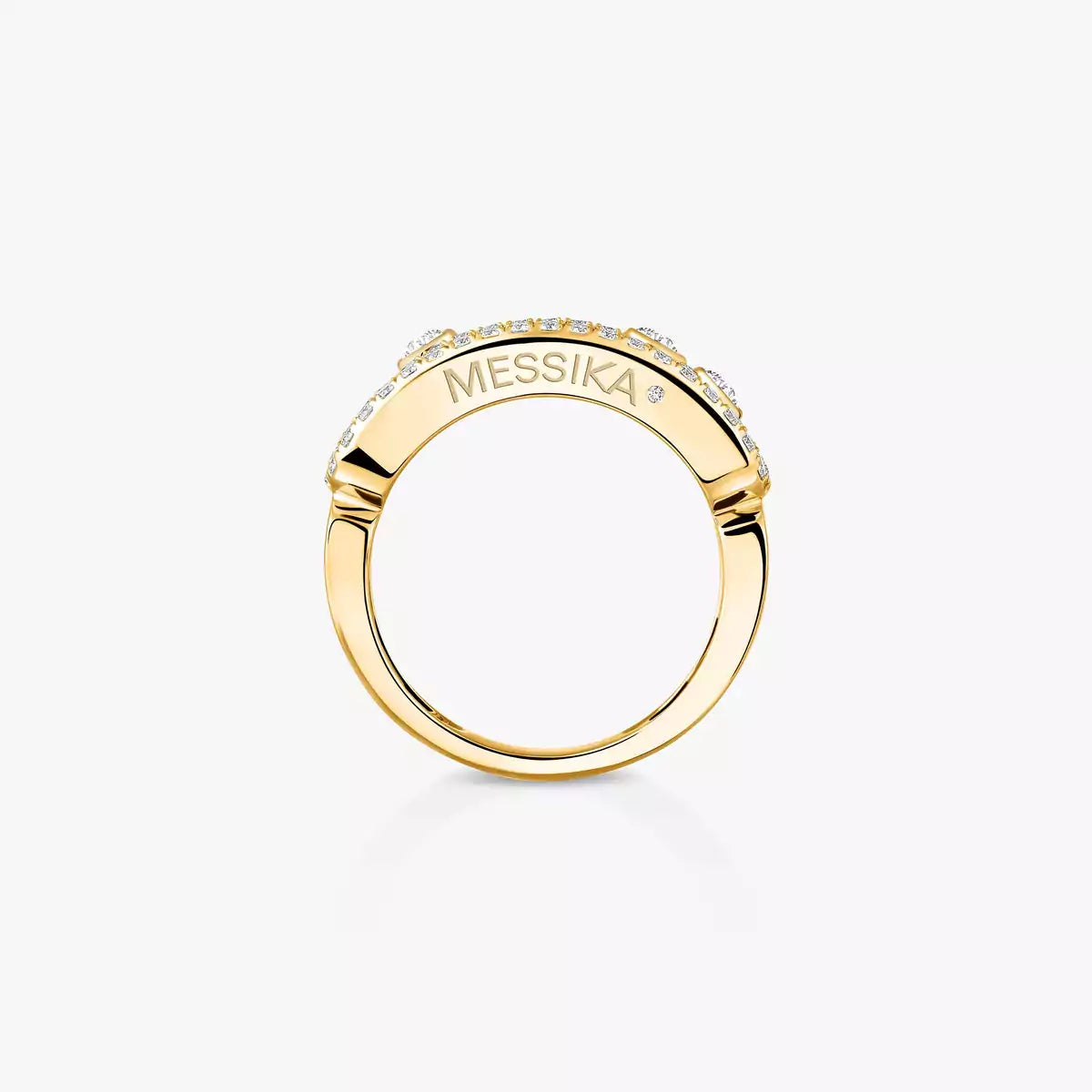 [CiCi] Move Gold Diamond Pave_ Ring