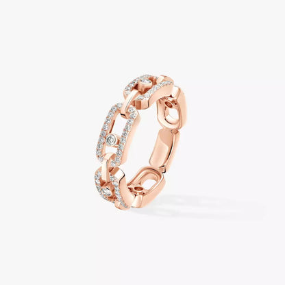 [CiCi]Move Link Pave_-Set Diamond Ring in Gold