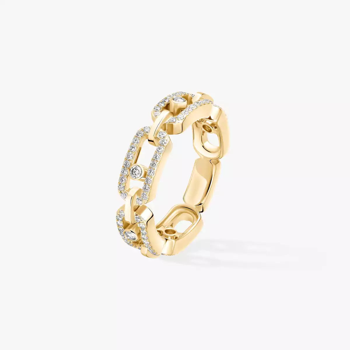 [CiCi]Move Link Pave_-Set Diamond Ring in Gold