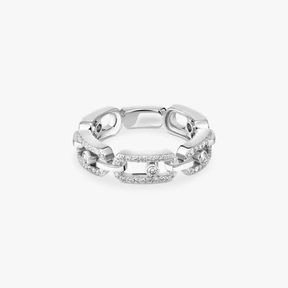 [CiCi]Move Link Pave_-Set Diamond Ring in Gold