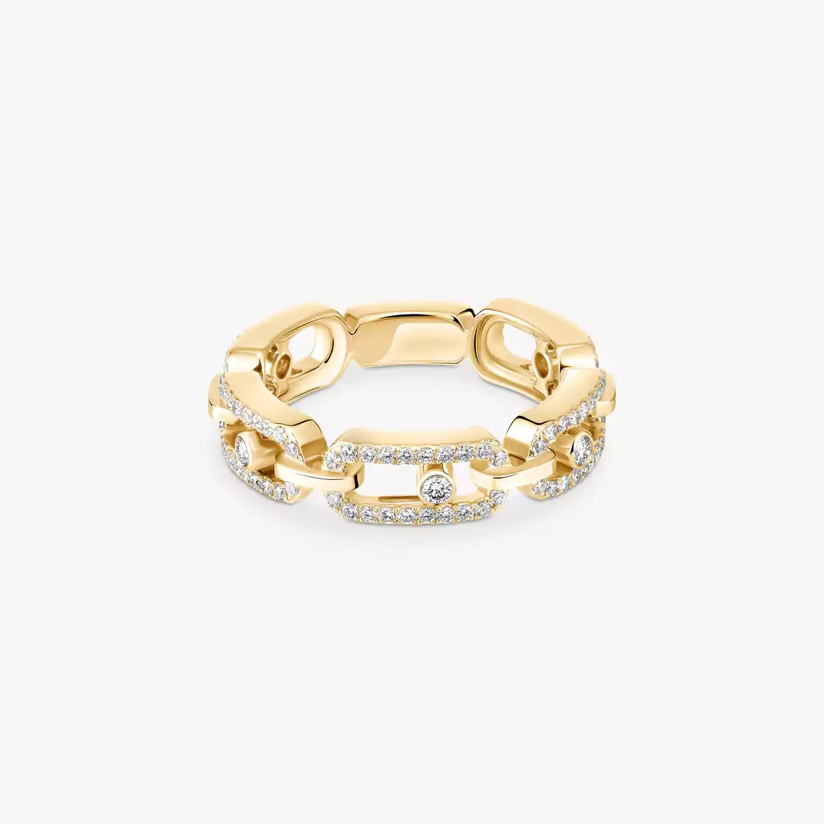 [CiCi]Move Link Pave_-Set Diamond Ring in Gold