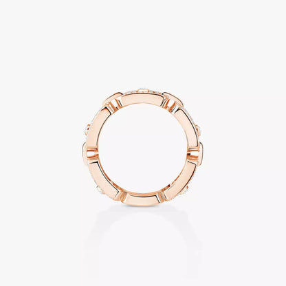 [CiCi]Move Link Pave_-Set Diamond Ring in Gold