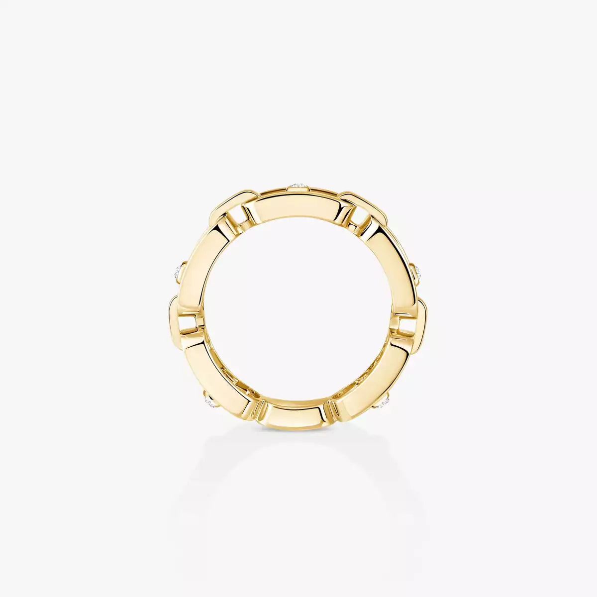 [CiCi]Move Link Pave_-Set Diamond Ring in Gold