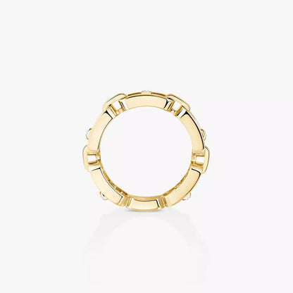 [CiCi]Move Link Pave_-Set Diamond Ring in Gold