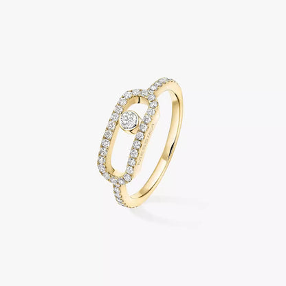 [CiCi]Move Uno Diamond Ring in Gold