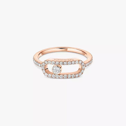 [CiCi]Move Uno Diamond Ring in Gold