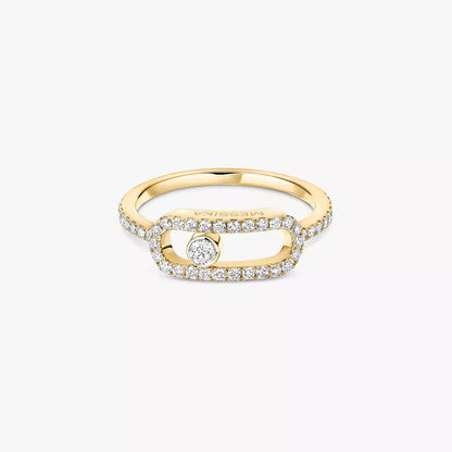 [CiCi]Move Uno Diamond Ring in Gold