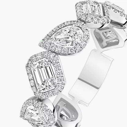 [CiCi] Diamond Wedding Ring My Twin