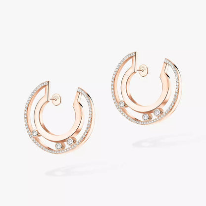 [CiCi] Move Romane Small Diamond Hoop Earrings