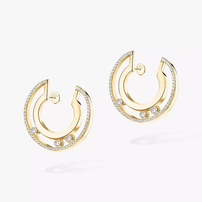 [CiCi] Move Romane Small Diamond Hoop Earrings