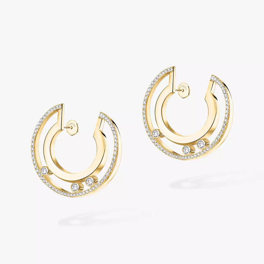 [CiCi] Move Romane Small Diamond Hoop Earrings