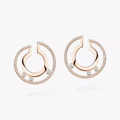 [CiCi] Move Romane Small Diamond Hoop Earrings