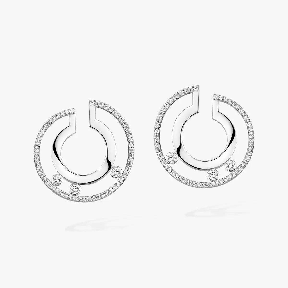 [CiCi] Move Romane Small Diamond Hoop Earrings