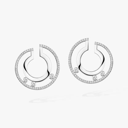 [CiCi] Move Romane Small Diamond Hoop Earrings